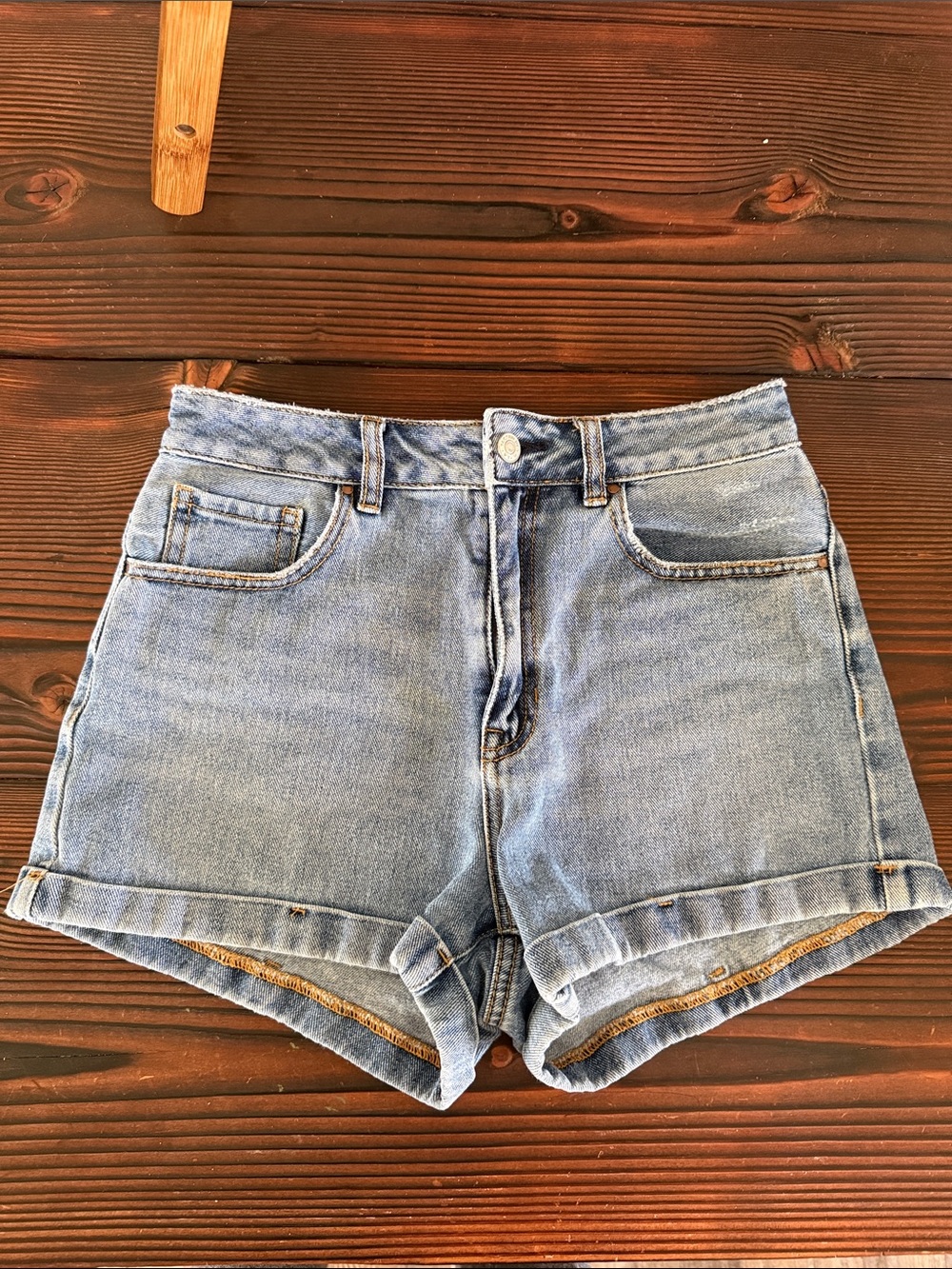PACSUN Mom Short High-Rise Light Blue Denim Women's Shorts